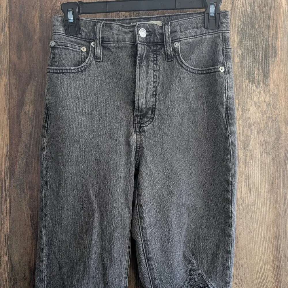 Madewell Black Stonewashed The Perfect Vintage Destroyed Jean 23